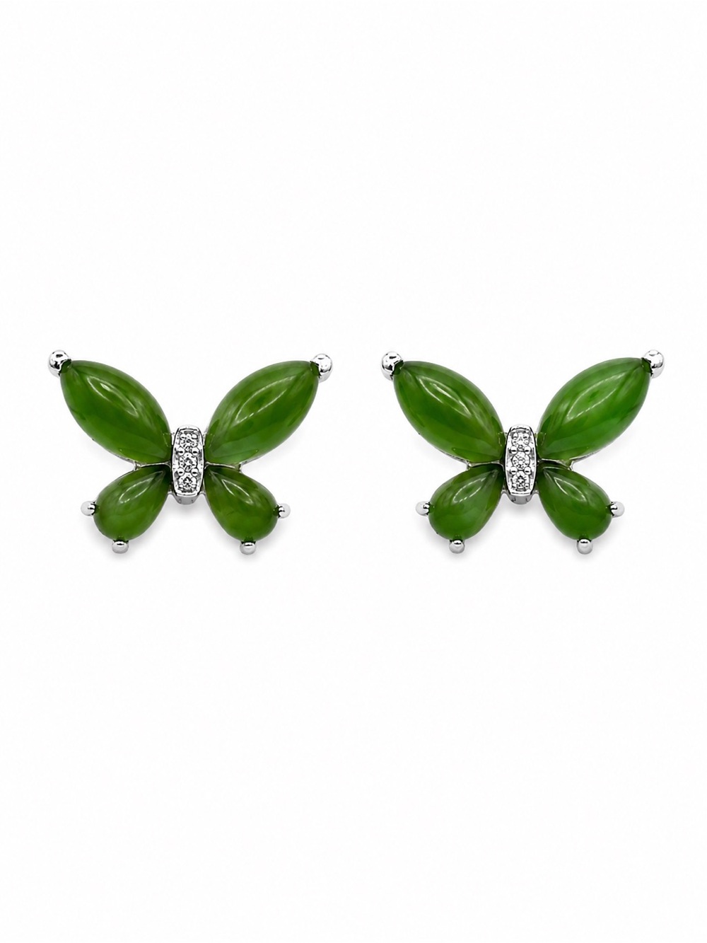 Jade Butterfly Earrings (#E105)